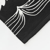 Black & White Moustache Seamless Repeat Background Fleece Deken (Hoek)