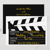 Black White Movie Theme Weddenschap Kaart (Voorkant / Achterkant)