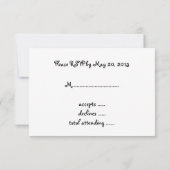 Black White Movie Theme Weddenschap RSVP-kaarten RSVP Kaartje (Achterkant)