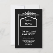 Black & White Moving Announcement Card Aankondiging (Voorkant)
