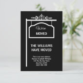 Black & White Moving Announcement Card Aankondiging (Staand voorkant)