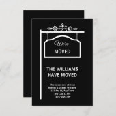 Black & White Moving Announcement Card Aankondiging (Voorkant / Achterkant)