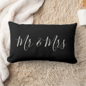 Black & White Mr en Mrs gepersonaliseerd Kussen (Deken)