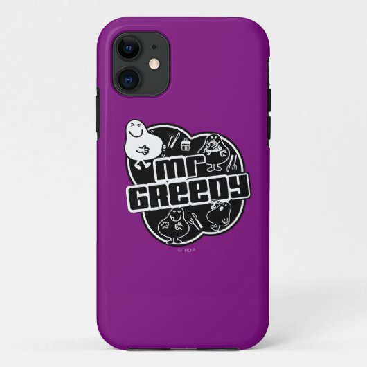 Black & White Mr Greedy Case-Mate iPhone Case (Achterkant)