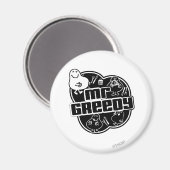 Black & White Mr Greedy Magneet (Voorkant / Achterkant)