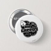 Black & White Mr Greedy Ronde Button 5,7 Cm (Voorkant /achterkant)