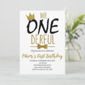 Black & White, Mr. Onederful Verjaardag, Klein Man Kaart (Staand voorkant)
