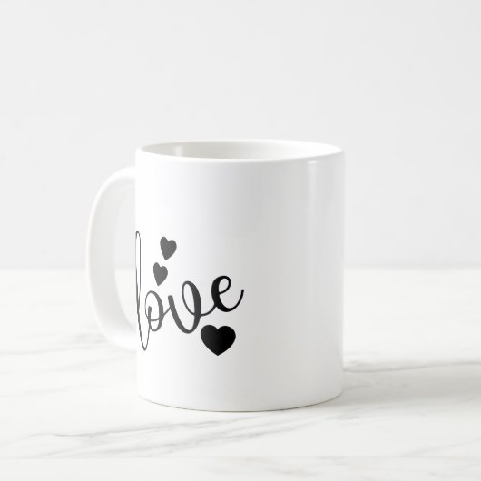 Black & White Mug Koffiemok (Voorkant links)