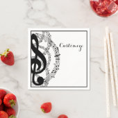 Black & White Music 2 Napkins Servet (Insitu)