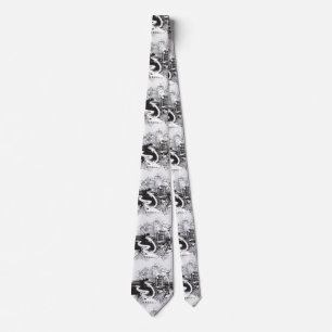 Black/White Music Necktie Stropdas