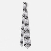Black/White Music Necktie Stropdas (Achterkant)