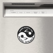 Black White Music Note Modern Musical Magneet (Insitu (Vaatwasser))