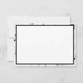 Black White Music Note Pattern Theme Musicus Bedankkaart (Achterkant)