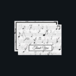 Black White Music Note Pattern Theme Musicus Bedankkaart<br><div class="desc">Dit ontwerp van een zwart-wit muziekbriefje is een must voor elke muzikant of muziekliefhebber. Het zou ook de perfecte muzikant zijn,  muzikale muzikale muzikant of uzelf. Geweldig idee voor muziekoverwegingen en nog veel meer. Voor meer muziek,  het decor en de geschenken bezoeken de rest van onze winkel.</div>
