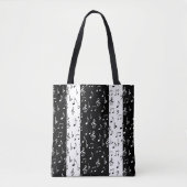 Black & White Musical Stripes Bag Tote Bag (Voorkant)