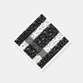 Black & White Musical Stripes Napkins Servet (Hoek)
