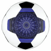 Black White n Purple Soccer Ball Voetbal (Voorkant)