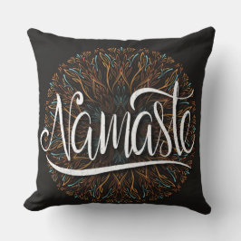 Black White Namaste Decor Pillow Kussen