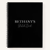 Black & White Name Notebook Notitieboek (Voorkant)