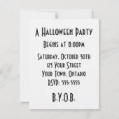 Black & White Nevermore Raven Silhouette Kaart (Achterkant)