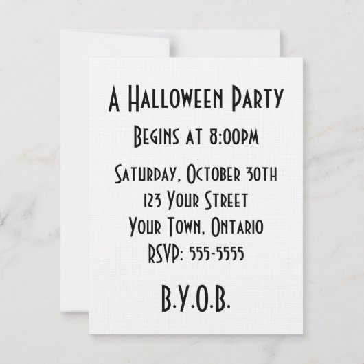 Black & White Nevermore Raven Silhouette Kaart (Achterkant)