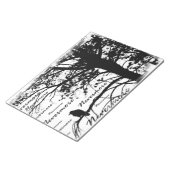 Black & White Nevermore Raven Silhouette Notitieblok (Schuin)