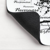 Black & White Nevermore Silhouette Raven Muismat (Hoek)