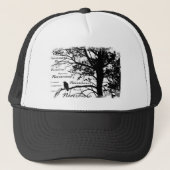 Black & White Nevermore Silhouette Raven Trucker Pet (Voorkant)