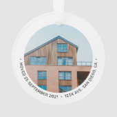 Black & White New Home Eerste kerstfoto Ornament (achterkant)