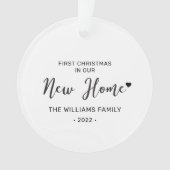 Black & White New Home Eerste kerstfoto Ornament (voorkant)