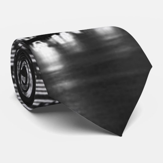 Black White New York avond Stropdas (Opgerold)