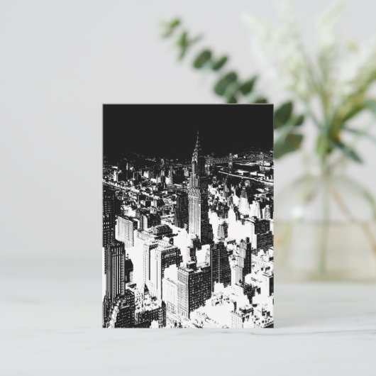 Black & White New York Briefkaart (Staand voorkant)