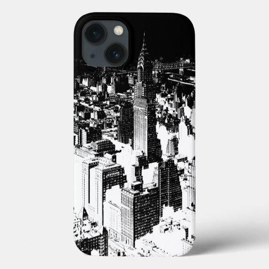 Black & White New York Case-Mate iPhone Case (Achterkant)
