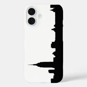 Black White New York iPhone 16 Hoesje
