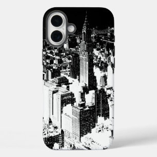 Black & White New York iPhone 16 Plus Hoesje