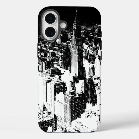 Black & White New York Case-Mate iPhone Case (Achterkant)