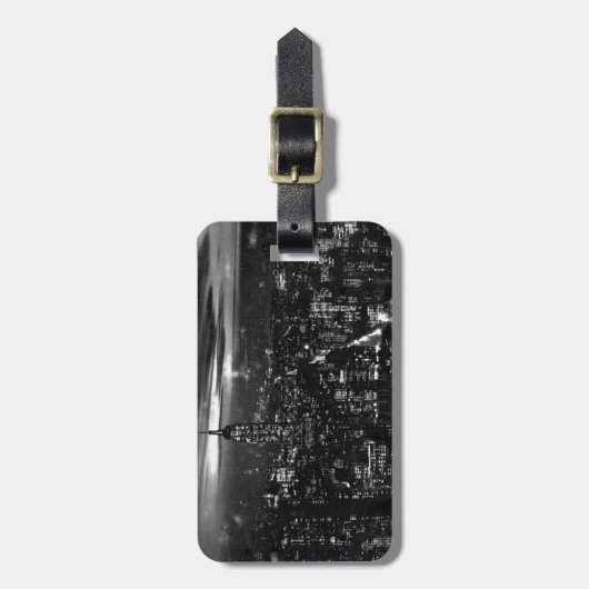 Black & White New York City Bagagelabel (Voorkant verticaal)