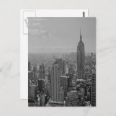 Black & White New York City Briefkaart (Voorkant / Achterkant)