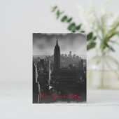 Black & White New York City Briefkaart (Staand voorkant)