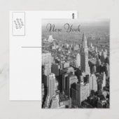 Black & White  New York City Briefkaart (Voorkant / Achterkant)