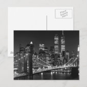 Black & White New York City Briefkaart (Voorkant / Achterkant)