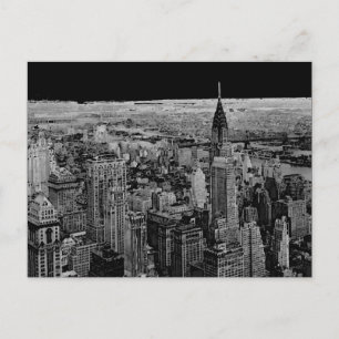 Black White New York City Briefkaart