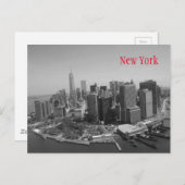 Black White New York City Briefkaart (Voorkant / Achterkant)