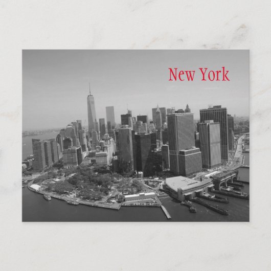 Black White New York City Briefkaart (Voorkant)