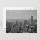 Black & White New York City Briefkaart (Voorkant / Achterkant)