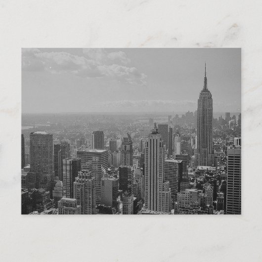 Black & White New York City Briefkaart (Voorkant)