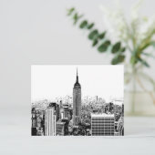 Black & White New York City Briefkaart (Staand voorkant)