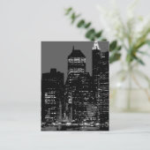 Black & White  New York City Briefkaart (Staand voorkant)