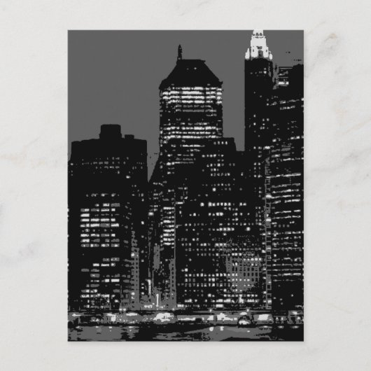 Black & White  New York City Briefkaart (Voorkant)
