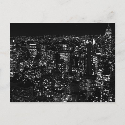 Black & White New York City Briefkaart (Voorkant)